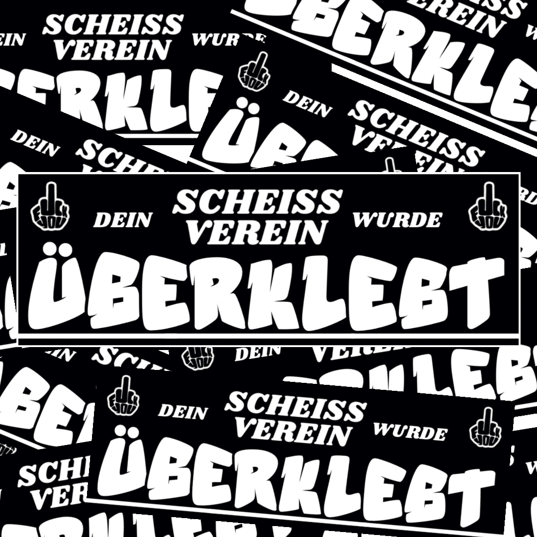Aufkleber „Überklebt“