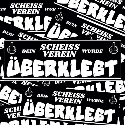 Aufkleber „Überklebt“